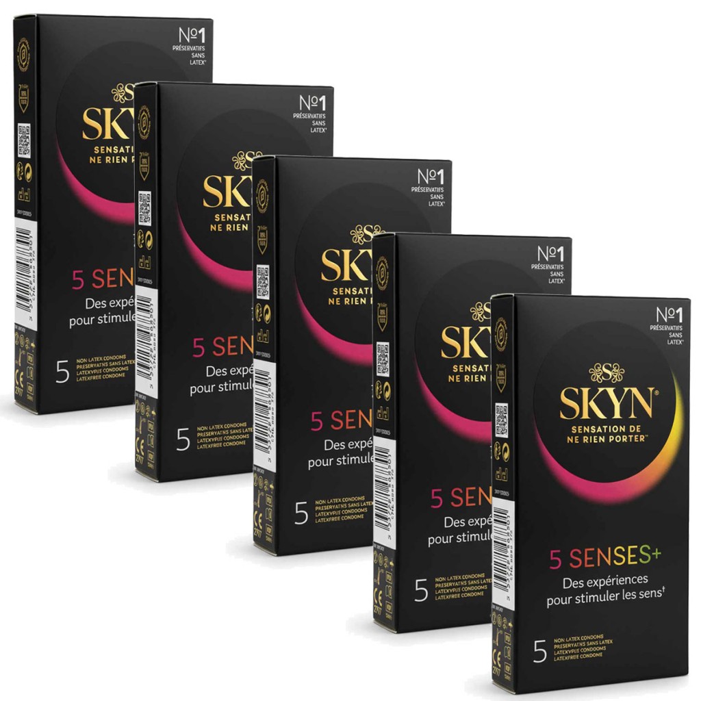 Презервативи SKYN 5 Senses+ 25шт (5 пачок по 5шт)