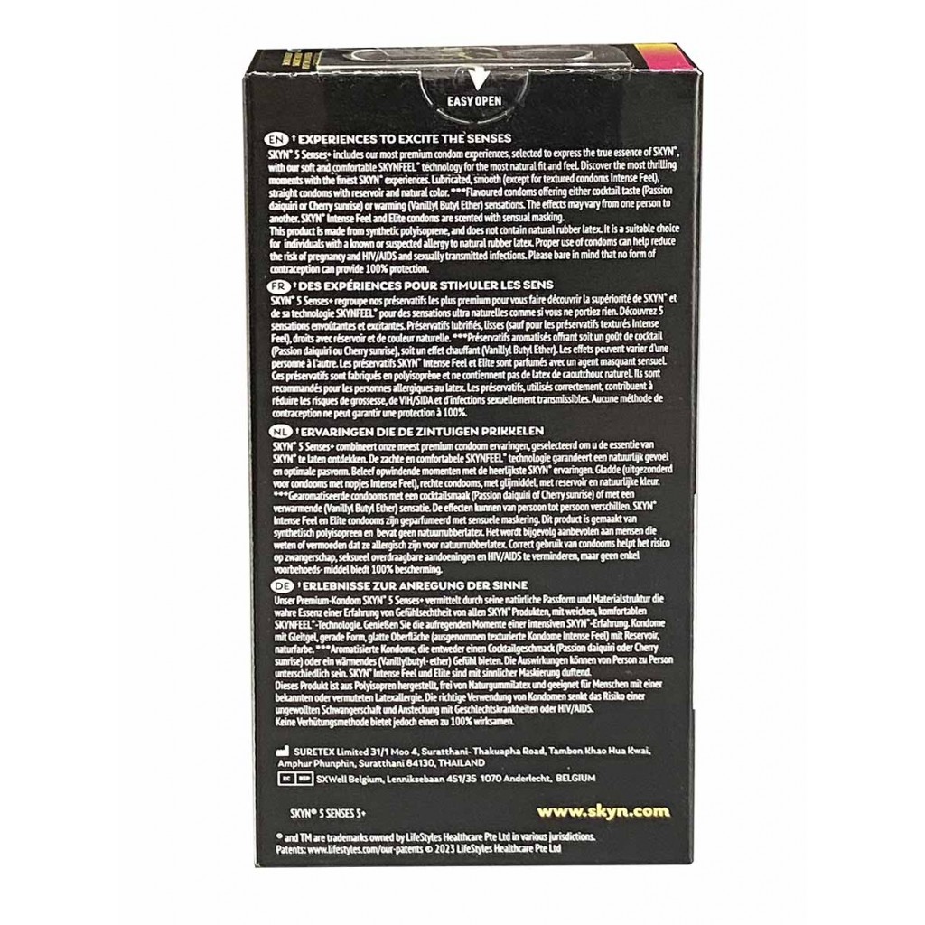 Презервативи SKYN 5 Senses+ 25шт (5 пачок по 5шт)
