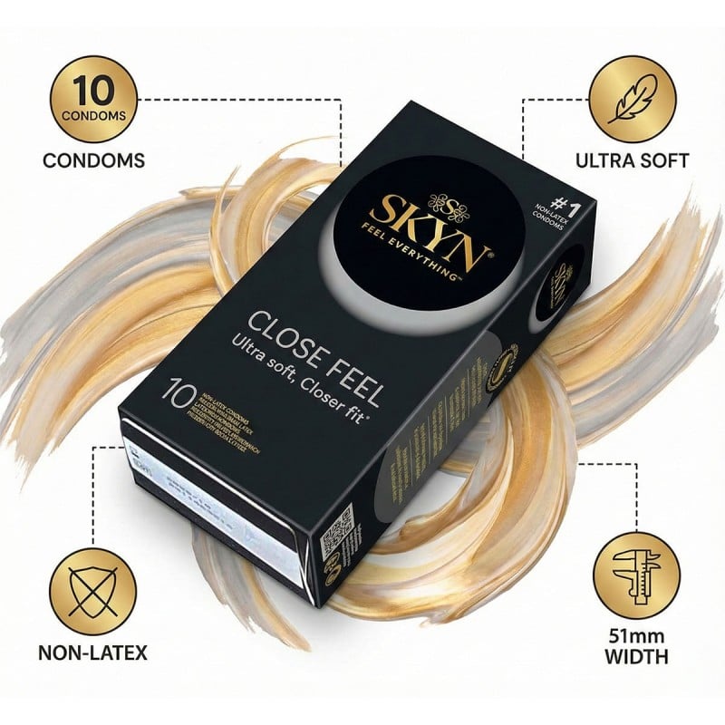 Презервативи SKYN Close Feel особливої форми безлатексні 10шт