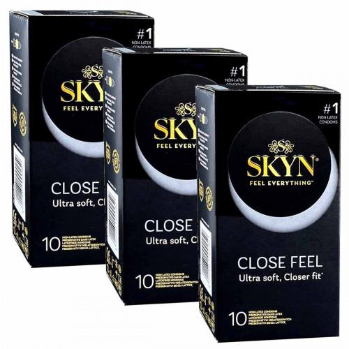 Презервативы SKYN Close Feel облегающие безлатексные 30шт (EN) (3 пачки по 10шт) - Фото№1