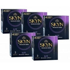 Презервативы SKYN Elite супертонкие безлатексные 15шт (5 пачек по 3шт) (PL)