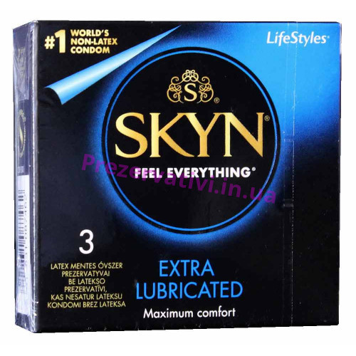 Презервативы SKYN Extra Lubricated безлатексные с обильной смазкой №3 - Фото№1