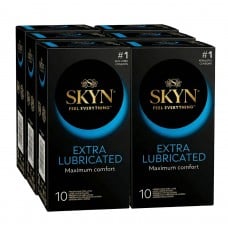 Презервативи SKYN Extra Lubricated безлатексні з додатковою змазкою 60шт (6 пачок по 10шт)