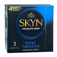 Презервативи SKYN Extra Lubricated безлатексні з додатковою змазкою 15шт (5 пачок по 3шт) (PL) - Фото№2