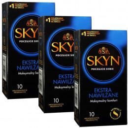 Презервативи SKYN Extra Lubricated безлатексні з додатковою змазкоюі 30шт (3 пачки по 10шт) (PL)