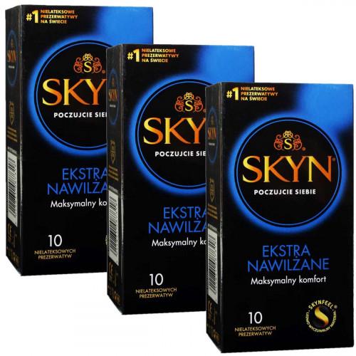 Презервативи SKYN Extra Lube суперзволожені безлатексні 30шт (PL) (3 пачки по 10шт) - Фото№1