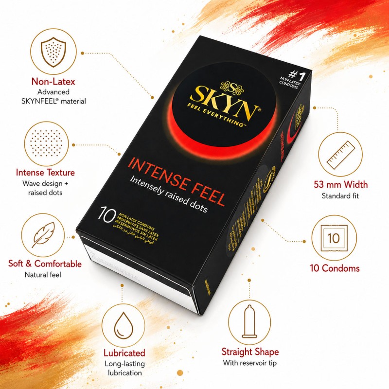 Презервативы SKYN Intense Feel точечные безлатексные 10шт