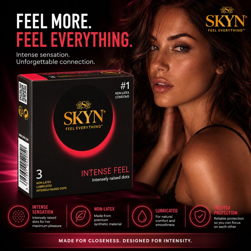 Безлатексные презервативы SKYN Intense Feel точечные