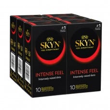 Презервативи SKYN Intense Feel крапкові безлатексні 60шт (6 пачок по 10шт)