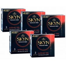Презервативы SKYN Intense Feel точечные безлатексные 15шт (5 пачек по 3шт) (PL)