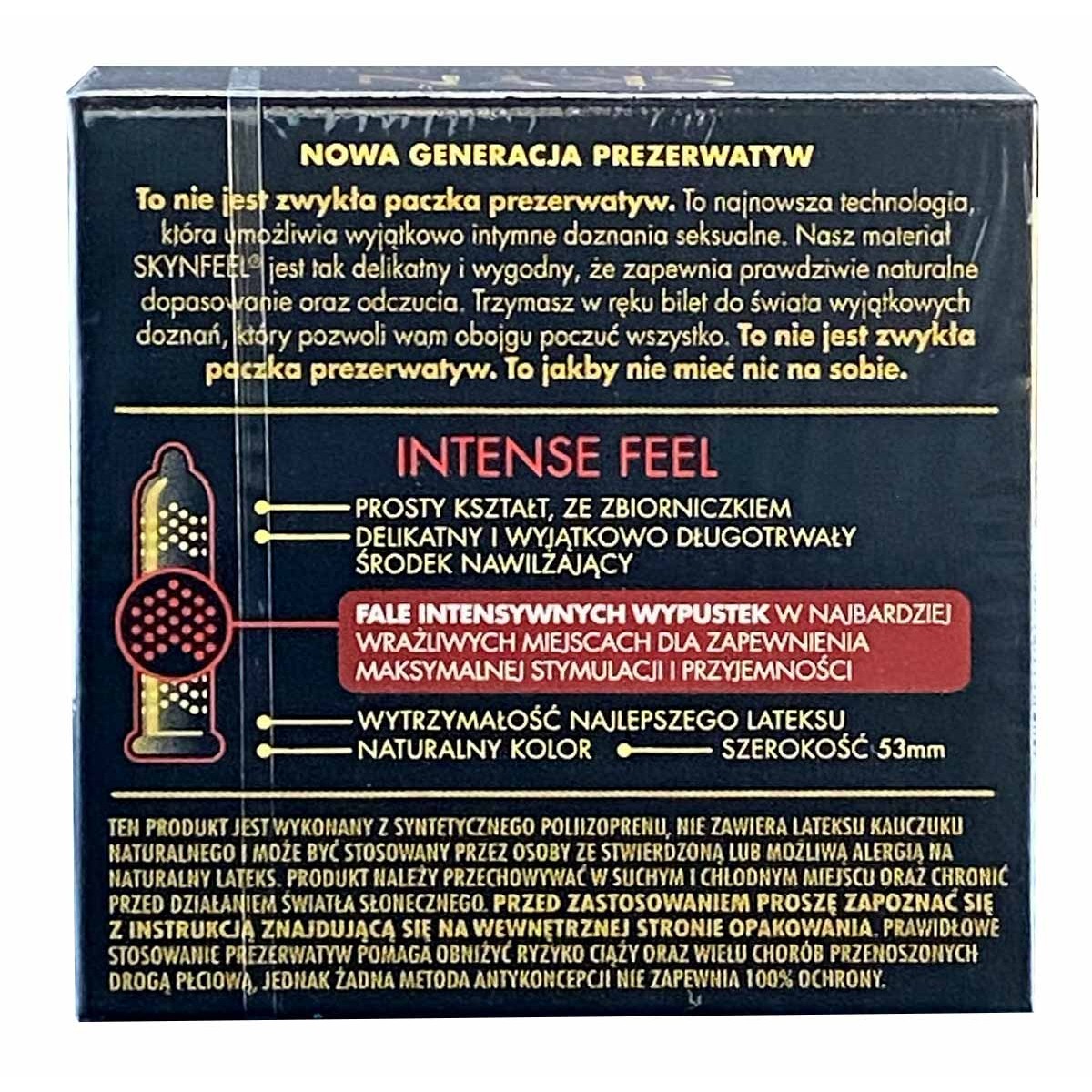 Безлатексні презервативи SKYN Intense Feel 3 шт крапкові