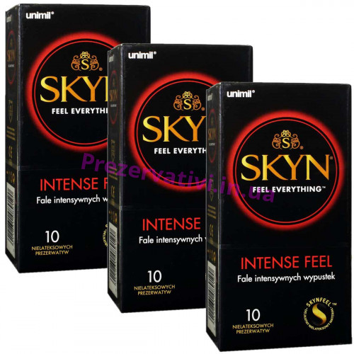 Презервативы SKYN Intense Feel точечные безлатексные №30 (PL) (3 пачки по 10шт) - Фото№1