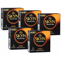Презервативы SKYN Large большие безлатексные 15шт (5 пачек по 3шт) (PL)