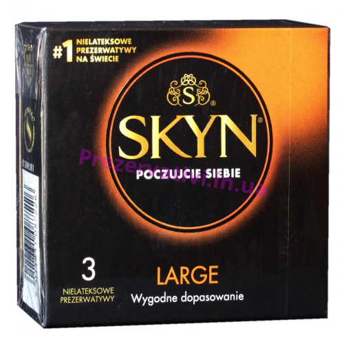 Презервативы SKYN Large King size большие безлатексные 3 шт (PL) - Фото№1
