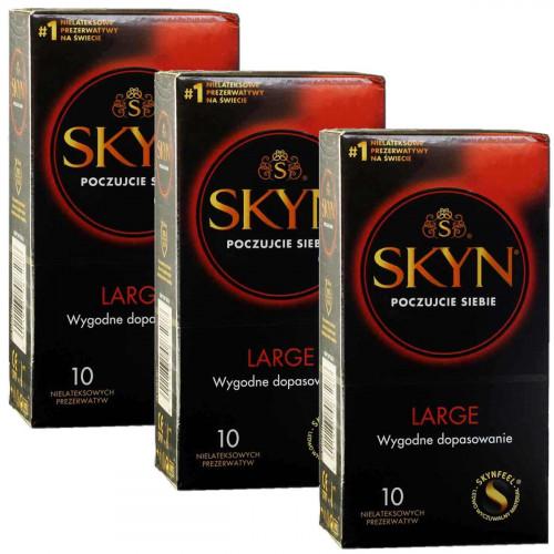 Презервативи SKYN Large King size великі безлатексні 30шт (PL) (3 пачки по 10шт) - Фото№1