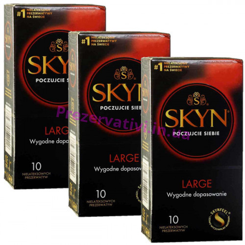 Презервативы SKYN Large King size большие безлатексные №30 (PL) (3 пачки по 10шт) - Фото№1