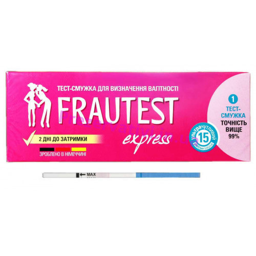 Тест для беременность FRAUTEST express 1шт - Фото№1