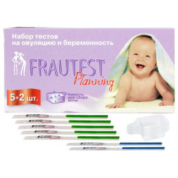 Тест для определения овуляции и беременности FRAUTEST Planning 5+2 (СРОК 06.22)