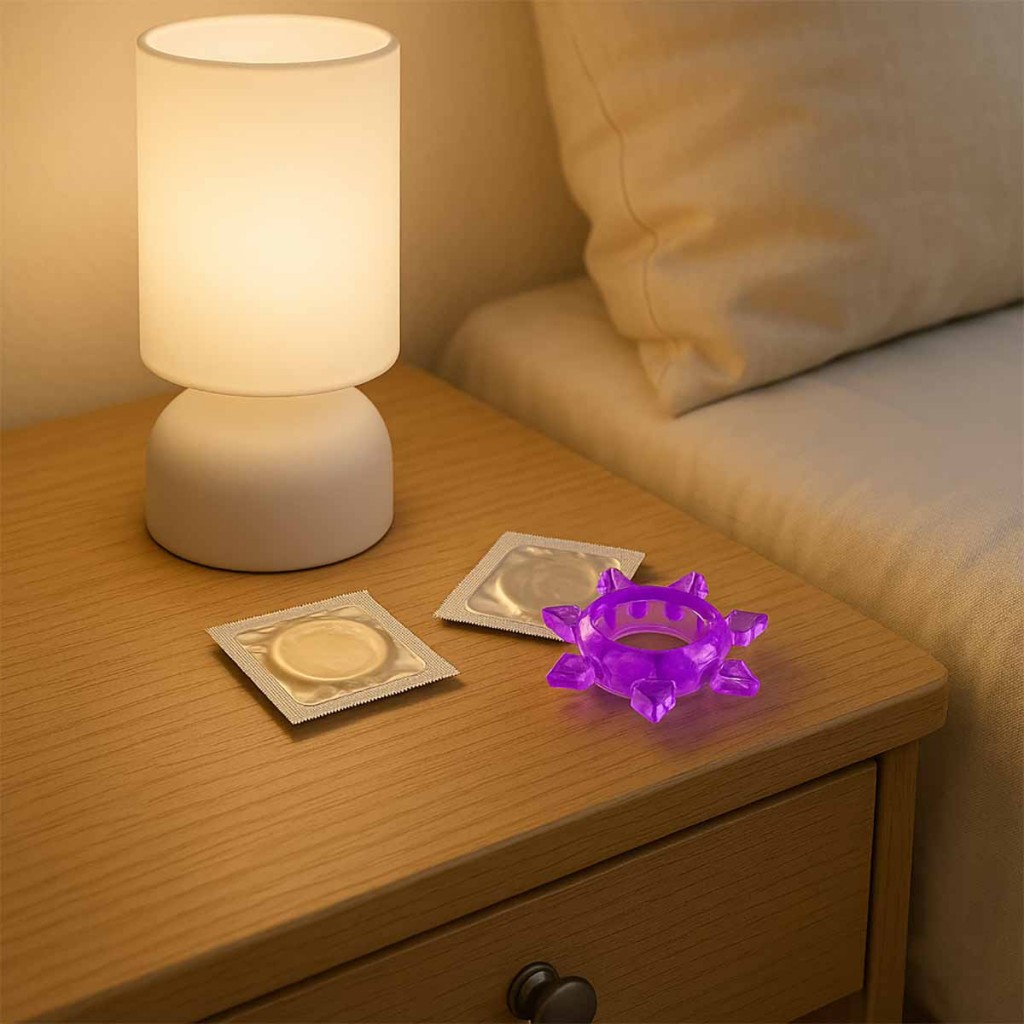 Эрекционное кольцо Tryst CRYSTAL RING с шипами 1шт⚡️Prezervativi.in.ua