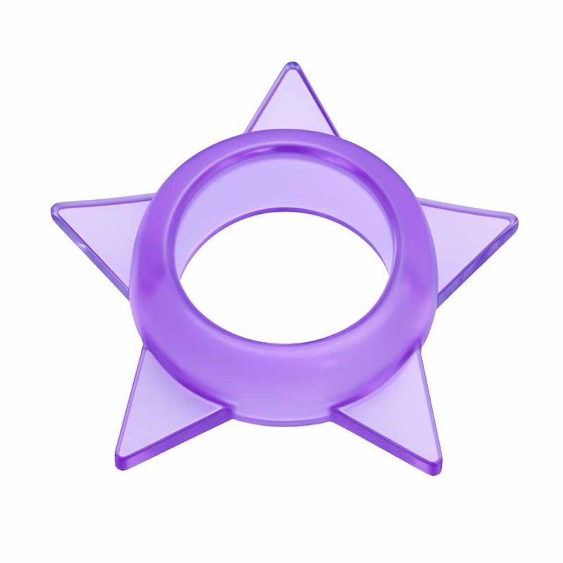 Прозоре силіконове ерекційне кільце Tryst STAR RING з шипами, одна штука