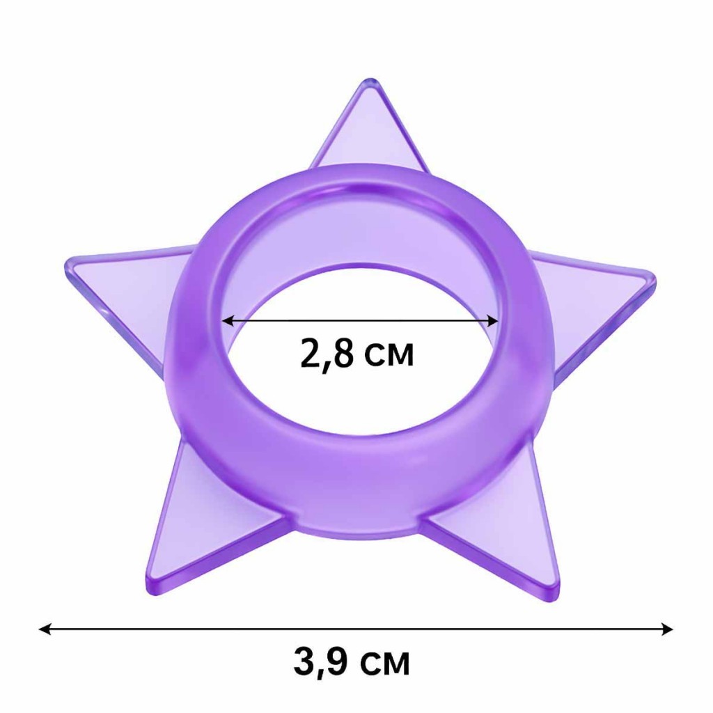 Ерекційне кільце Tryst STAR RING з шипами 1шт⚡️Prezervativi.in.ua