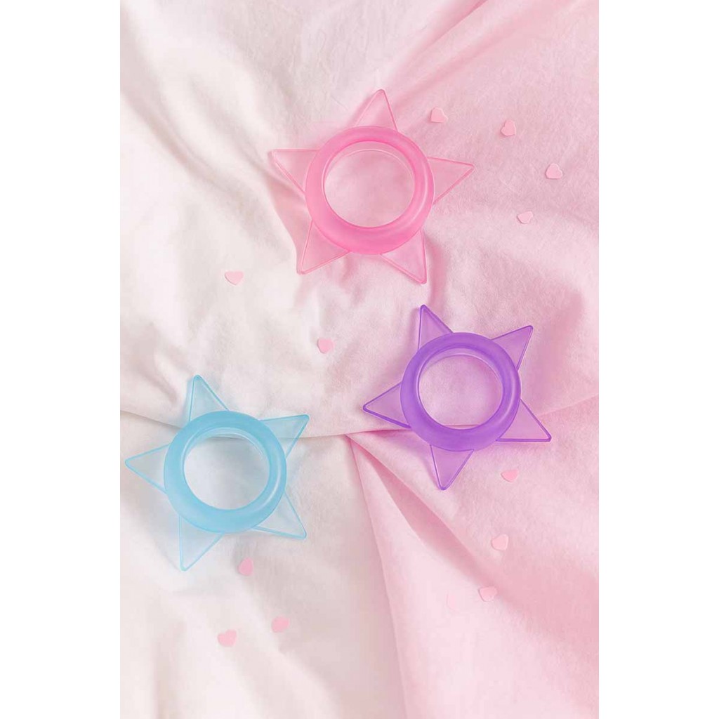 Ерекційне кільце Tryst STAR RING з шипами 1шт⚡️Prezervativi.in.ua