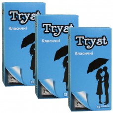 Презервативи TRYST Classic 36шт (3 пачки по 12шт) класичні