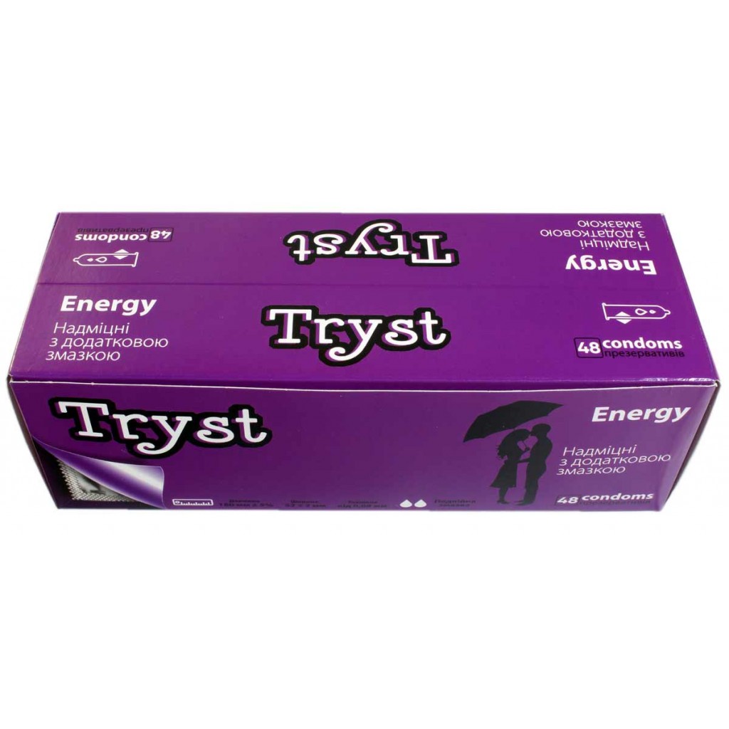 Презервативы TRYST Energy прочные 48шт