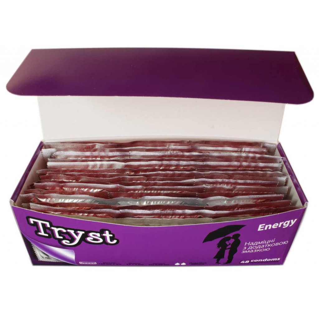 Презервативы TRYST Energy прочные 48шт