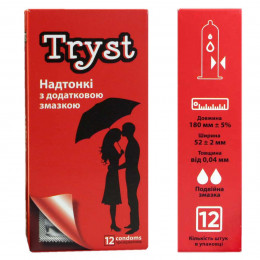 Презервативы TRYST Light тонкие 12шт