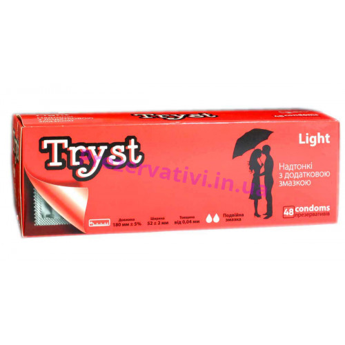 Презервативы TRYST Light тонкие 48шт - Фото№1