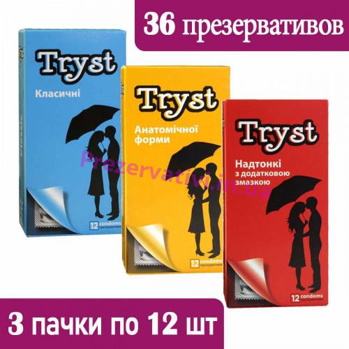 Ассорти комплект TRYST №36 (3 пачки по 12шт) - Фото№1