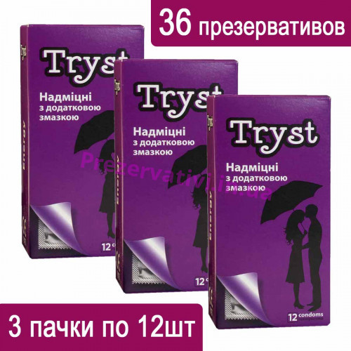 Презервативы TRYST Energy прочные 36шт - Фото№1