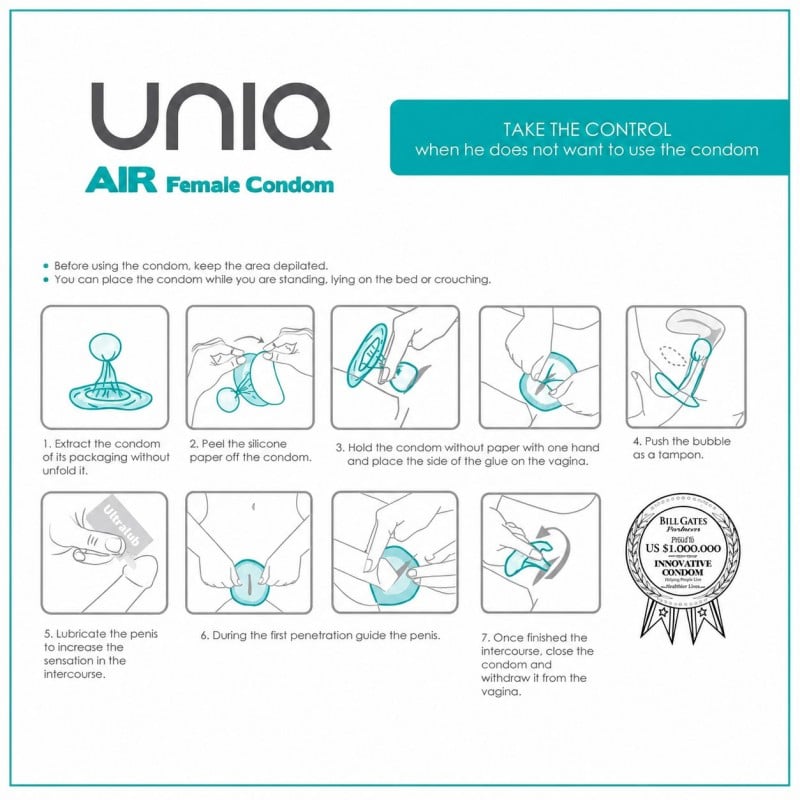 Жіночі презервативи UNIQ Air 3 шт