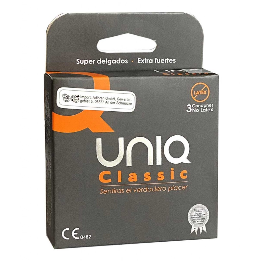 Безлатексные презервативы UNIQ classic 3шт⚡️Prezervativi.in.ua