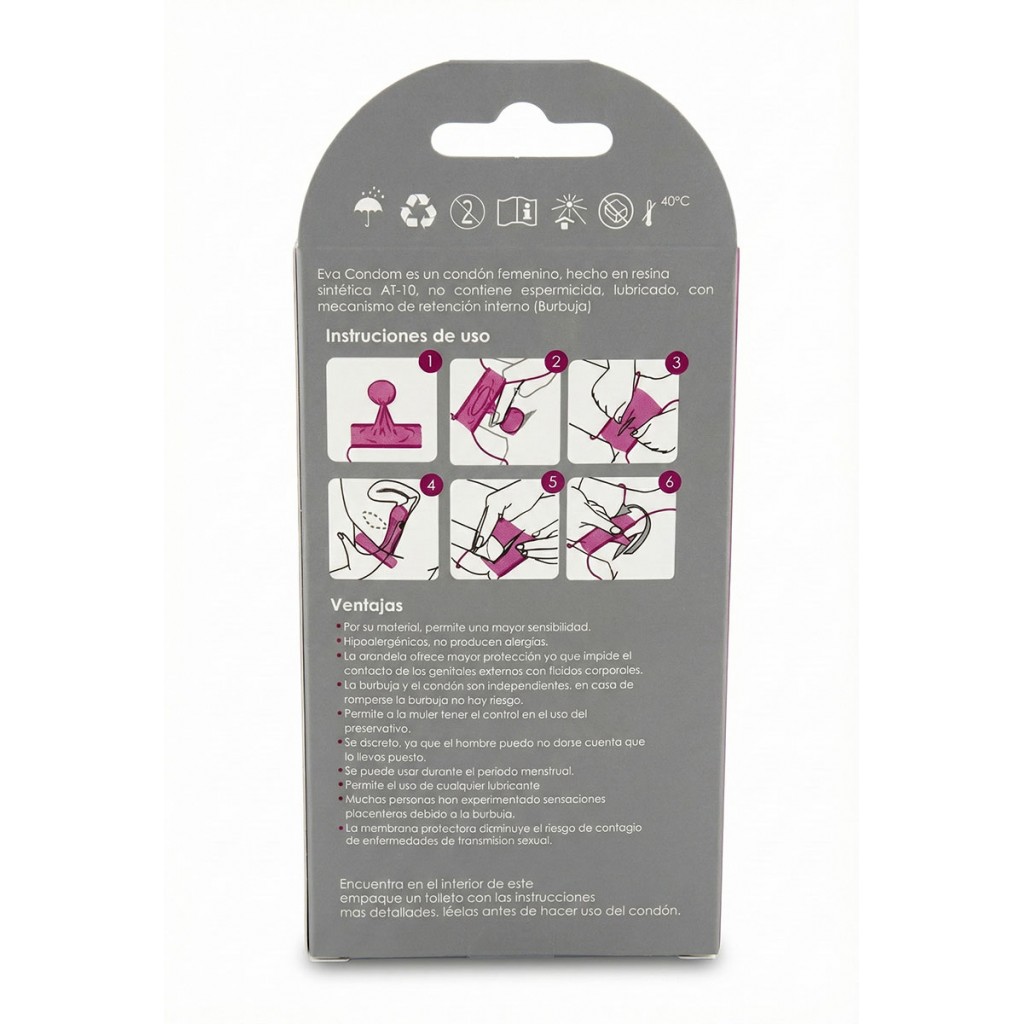 Жіночі презервативи-трусики UNIQ Eva condom 3шт⚡️Prezervativi.in.ua