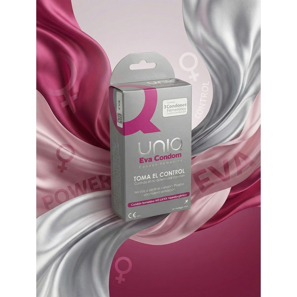 Жіночі презервативи-трусики UNIQ Eva condom 3шт⚡️Prezervativi.in.ua