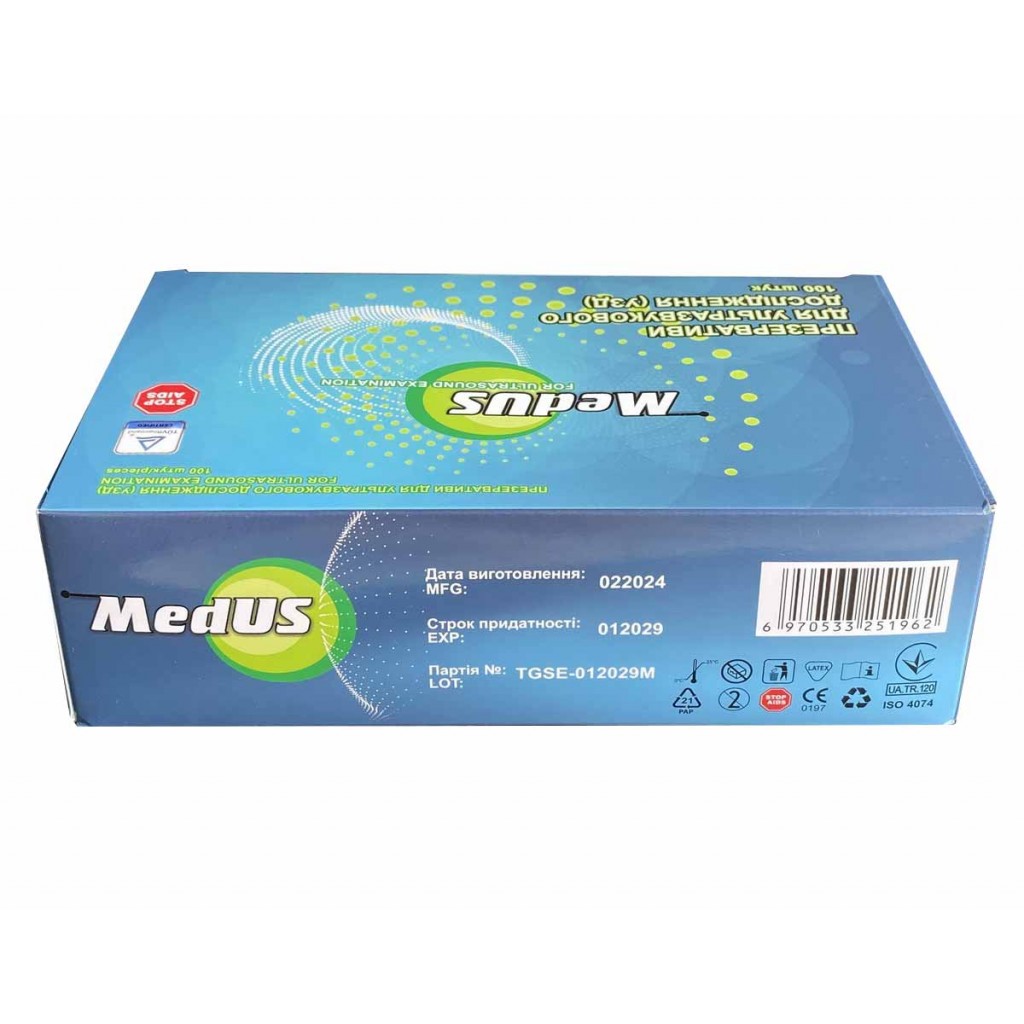 Презервативы для УЗИ MedUS (200мм, 42мм) - 100шт