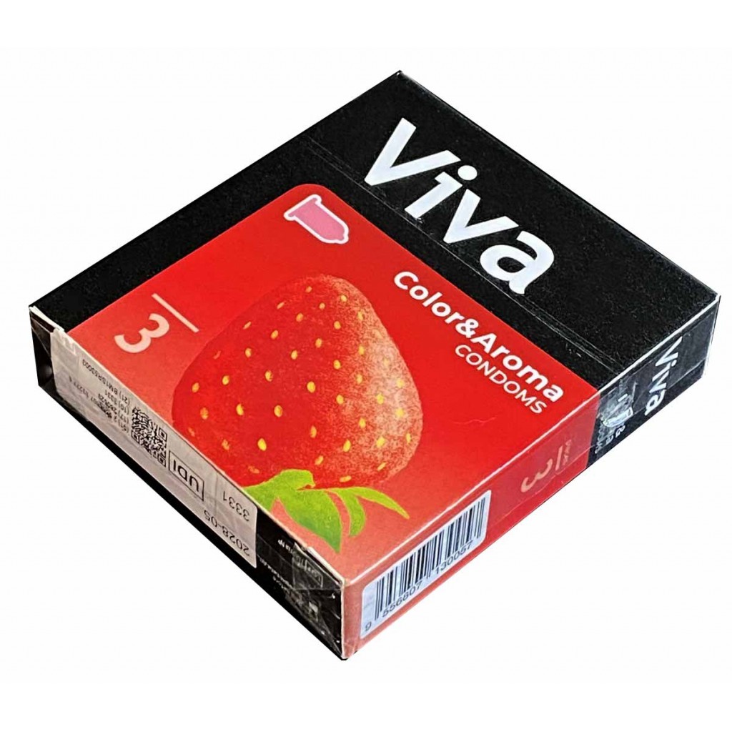Презервативи Viva (Віва) 3шт Кольорові та Ароматизовані