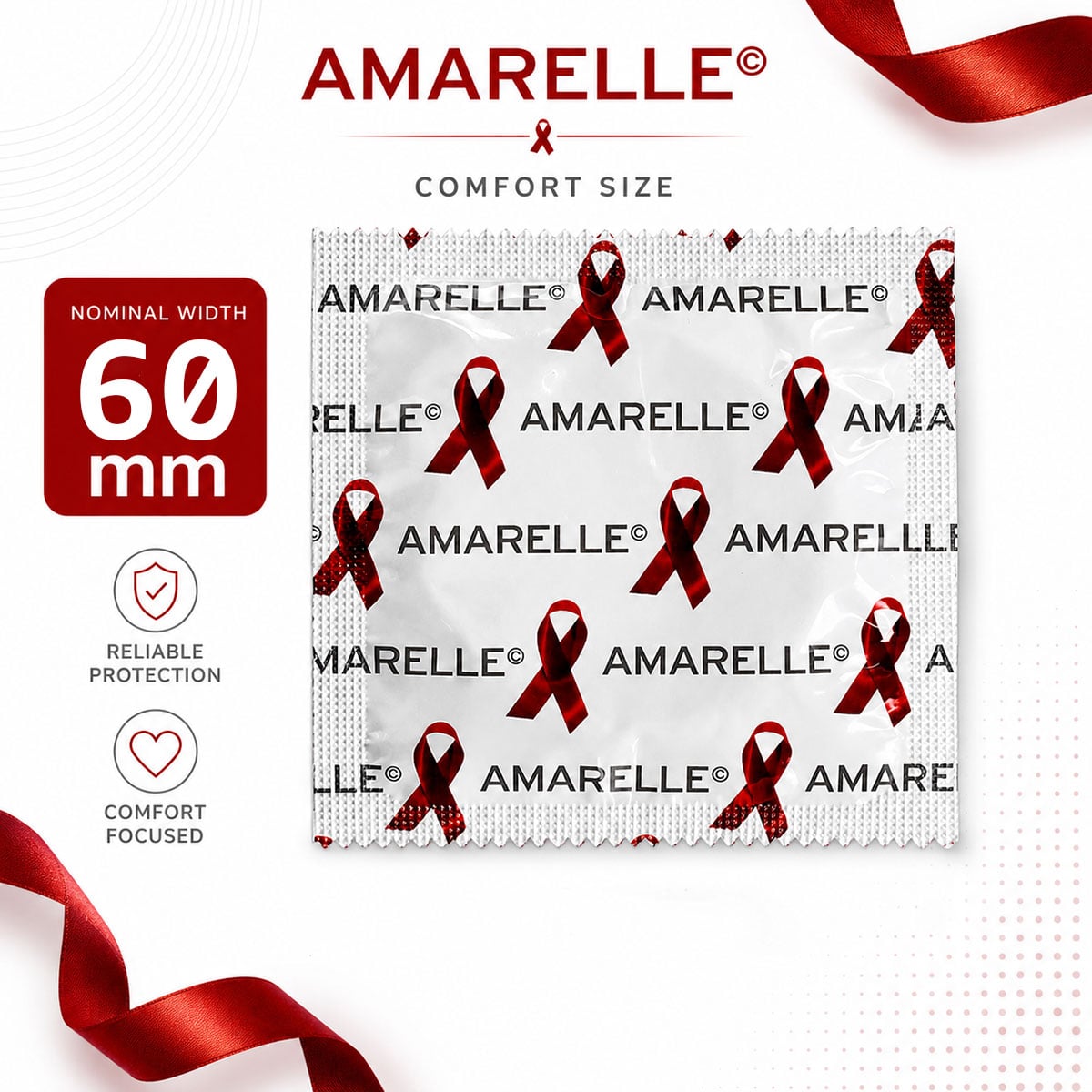 Презервативи Amarelle Safety 60 (190мм, 60мм) 6шт⚡️Prezervativi.in.ua - 3