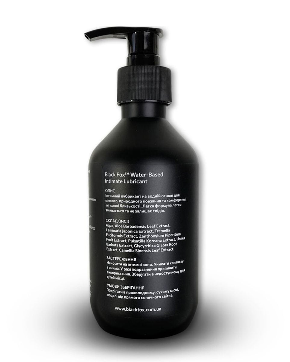 Интимный лубрикант Black Fox Premium 300 мл на водной основе без глицерина - 4