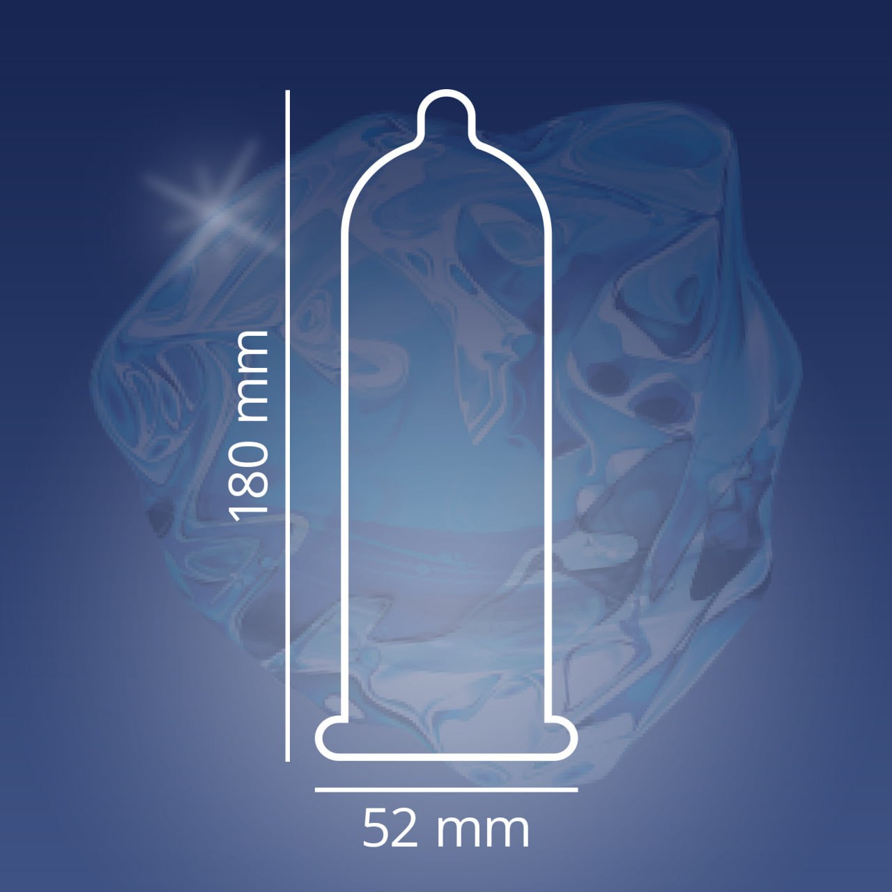 Синий прямоугольный бокс Contex Long Love 12 с серебристым логотипом и надписью long love