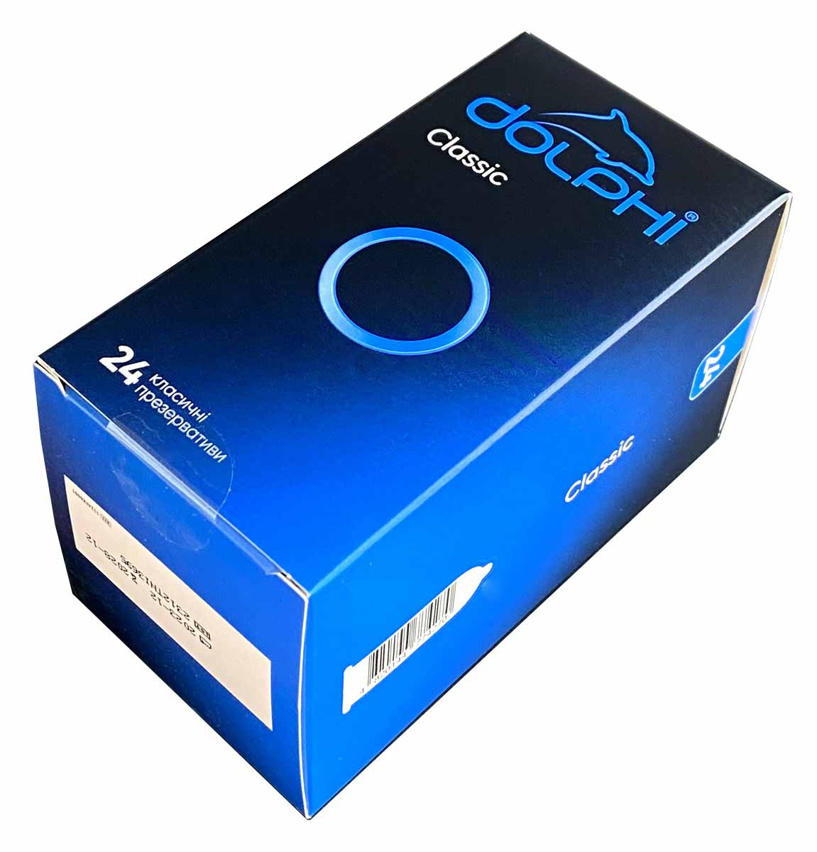 Синий прямоугольный бокс Dolphi Classic с цифрой 24 и белой надписью на передней стороне