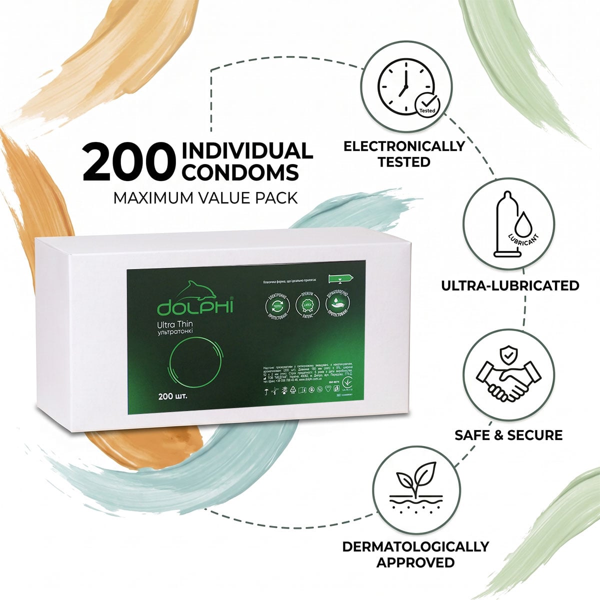Презервативы Dolphi Ultra thin 200шт Ультратонкие ! Экслюзив!⚡️Prezervativi.in.ua - 3