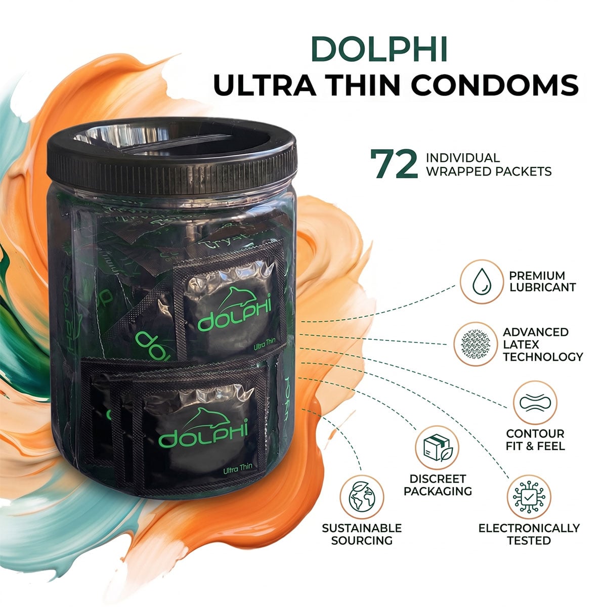 Презервативы Dolphi Ultra thin 72шт в большой банке - 4