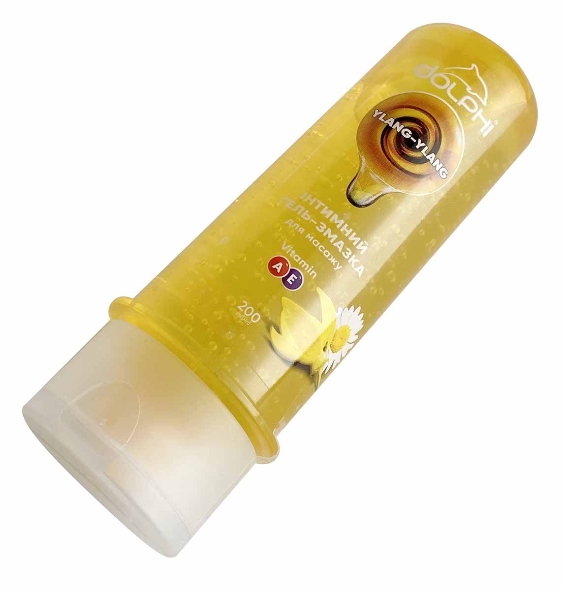 Прозорий пластиковий флакон Dolphi Ylang-Ylang 200мл із рожевою рідиною та білою кришкою