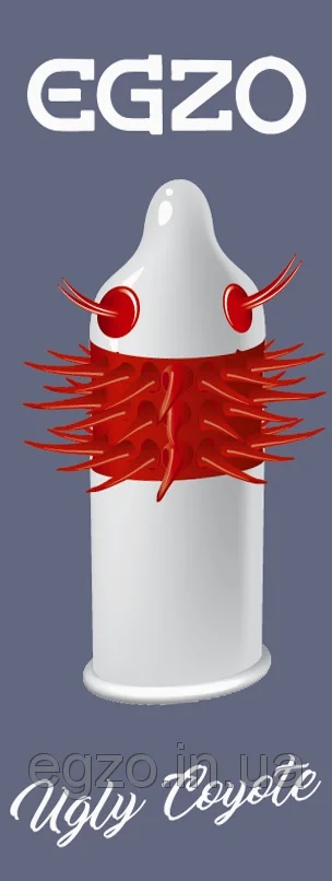 Черная коробка EGZO Ugly Coyote с усиками, изображение койота, надпись 1 шт