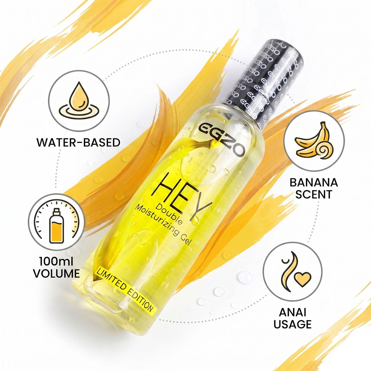 Анальная смазка EGZO HEY Limited Edition 100мл с ароматом банана - 4