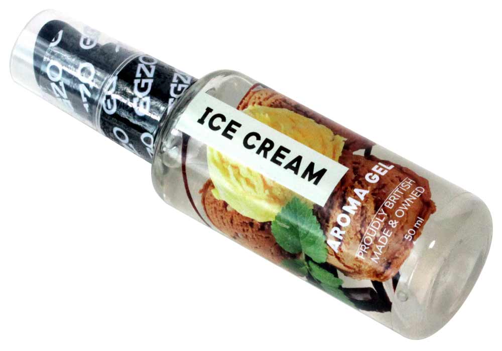 Голубой пластиковый флакон EGZO Aroma Gel со вкусом мороженного, объем 50 мл