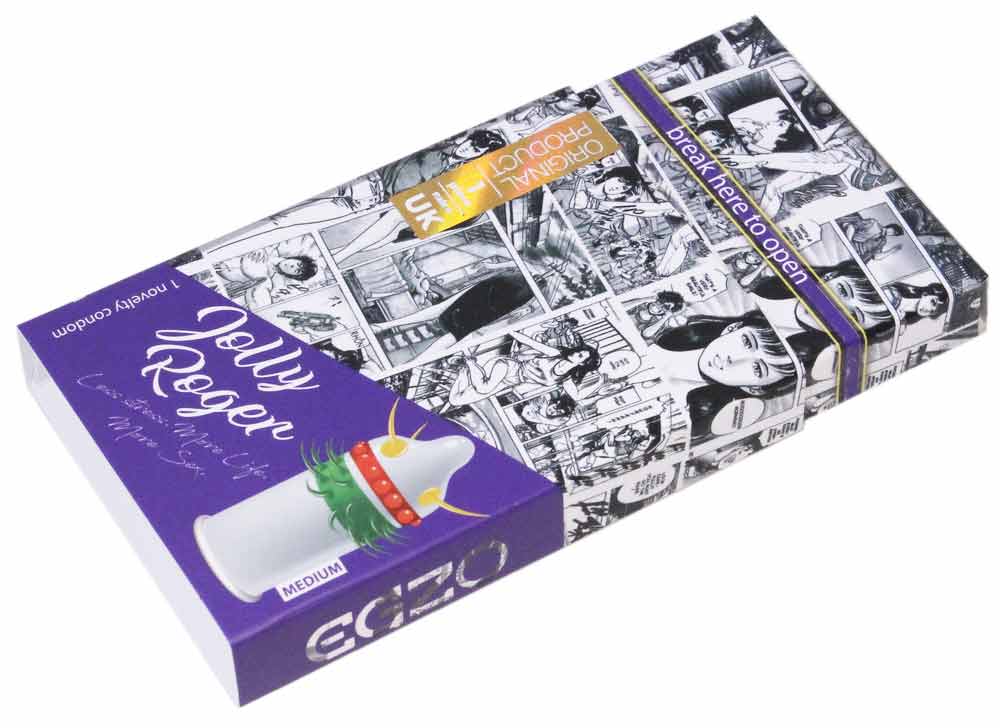 Чёрная упаковка EGZO Jolly Roger с черепом и надписью, 4 штуки, усики